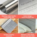 مكشطة وقطاعة استانليس ستيل بمقياس لتقطيع العجين وتزيين الكيك