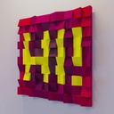 Hi Mosaic 3D Wood Wall Art