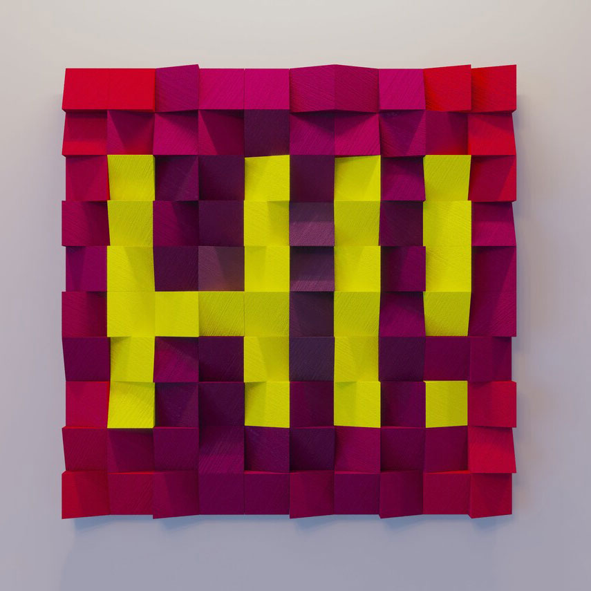 Hi Mosaic 3D Wood Wall Art