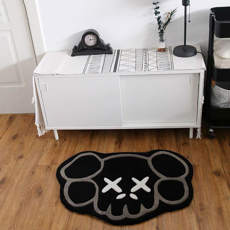 KAWS Face Fluffy Bedroom Rug