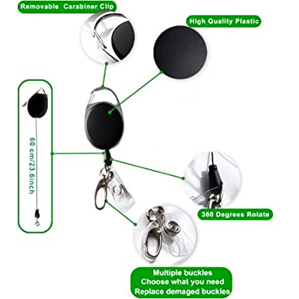Retractable Badge &amp; Key Chain Holder