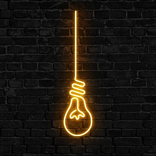 Warm Light Bulb Neon Led Light Sign Art Decor