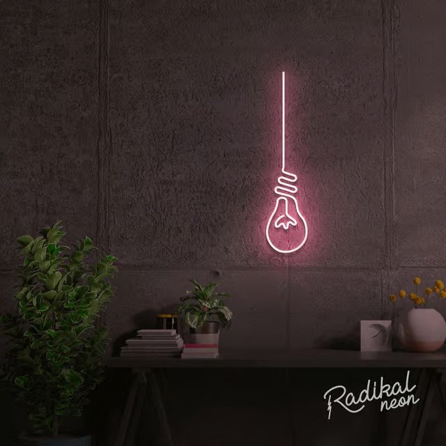 Warm Light Bulb Neon Led Light Sign Art Decor
