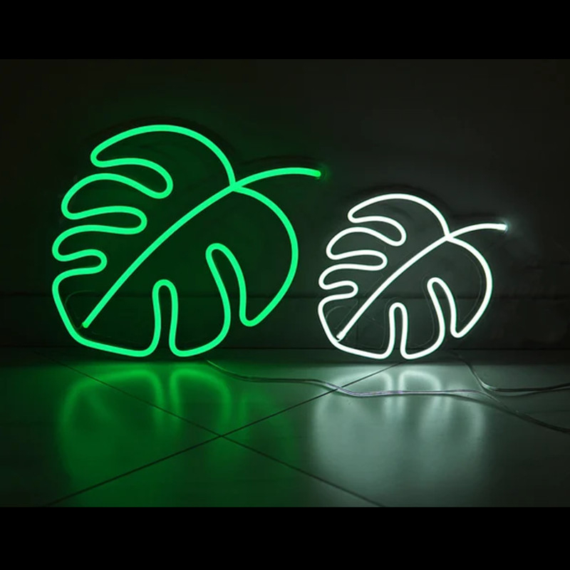 Monstera Leaf Neon Led Light Sign Art Decor ‎