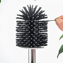 فرشة تنظيف تواليت سيليكون بحامل لزق دبل فيس قوي بدرج لتجميع المياه للحفاظ علي نظافة الحمام