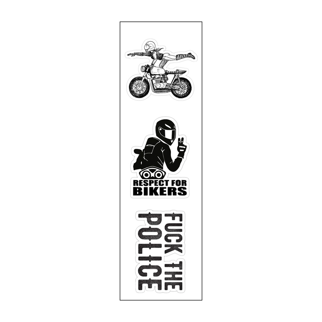 Bikes Lovers Vinyl Sticker Pack Reusable &amp; Waterproof