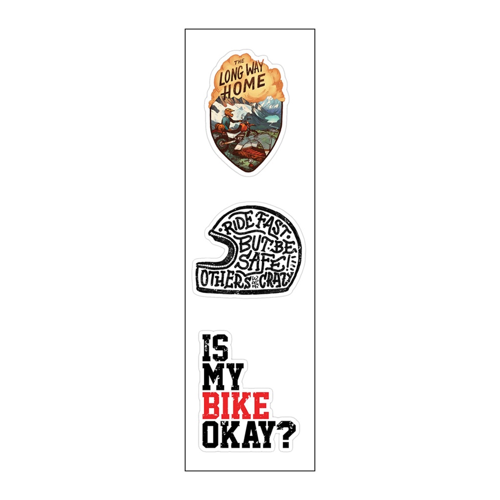 Bikes Lovers Vinyl Sticker Pack Reusable &amp; Waterproof