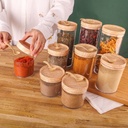 طقم علب اكليريك 9 قطع بمقاسات مختلفة لحفظ وتخزين الحبوب والبقوليات والتوابل والمكسرات