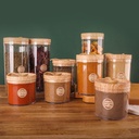 طقم علب اكليريك 9 قطع بمقاسات مختلفة لحفظ وتخزين الحبوب والبقوليات والتوابل والمكسرات