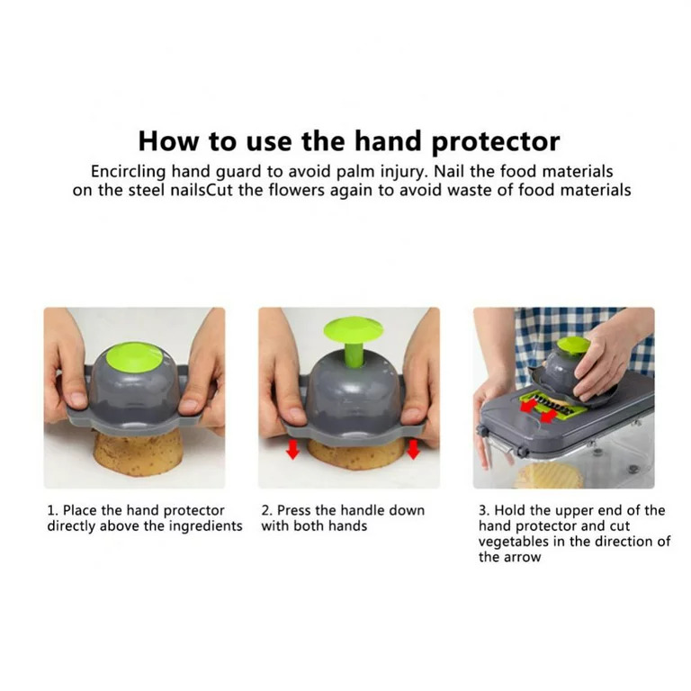 قطاعة ومبشرة للخضراوات والفواكه والجبن  والبيض 22 قطعة مع صفاية وعلبة عملية وسهلة الاستخدام بيد