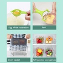 قطاعة ومبشرة للخضراوات والفواكه والجبن  والبيض 22 قطعة مع صفاية وعلبة عملية وسهلة الاستخدام بيد