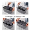 قطاعة ومبشرة للخضراوات والفواكه والجبن  والبيض 22 قطعة مع صفاية وعلبة عملية وسهلة الاستخدام بيد