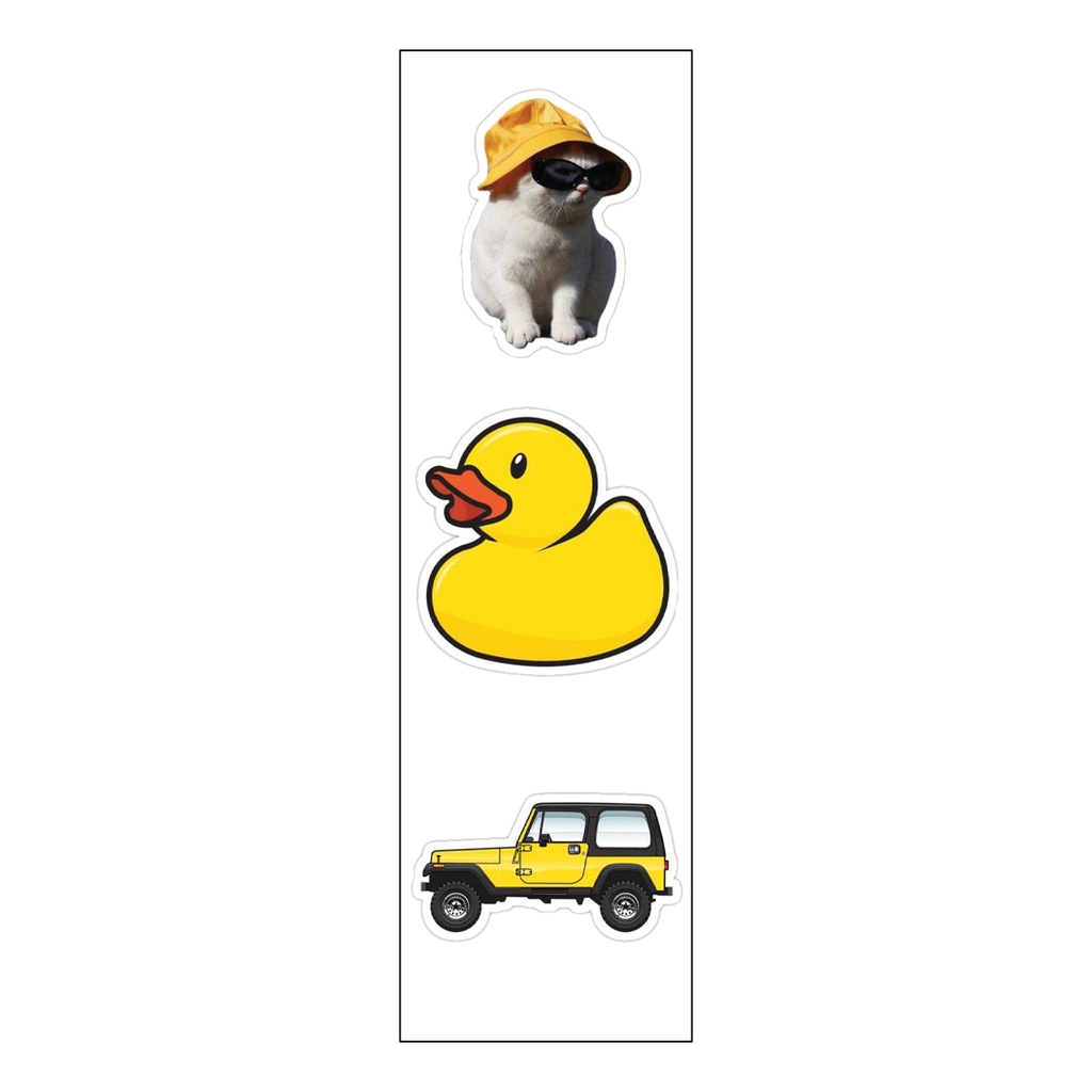 Golden Duck Vinyl Sticker Pack Reusable &amp; Waterproof