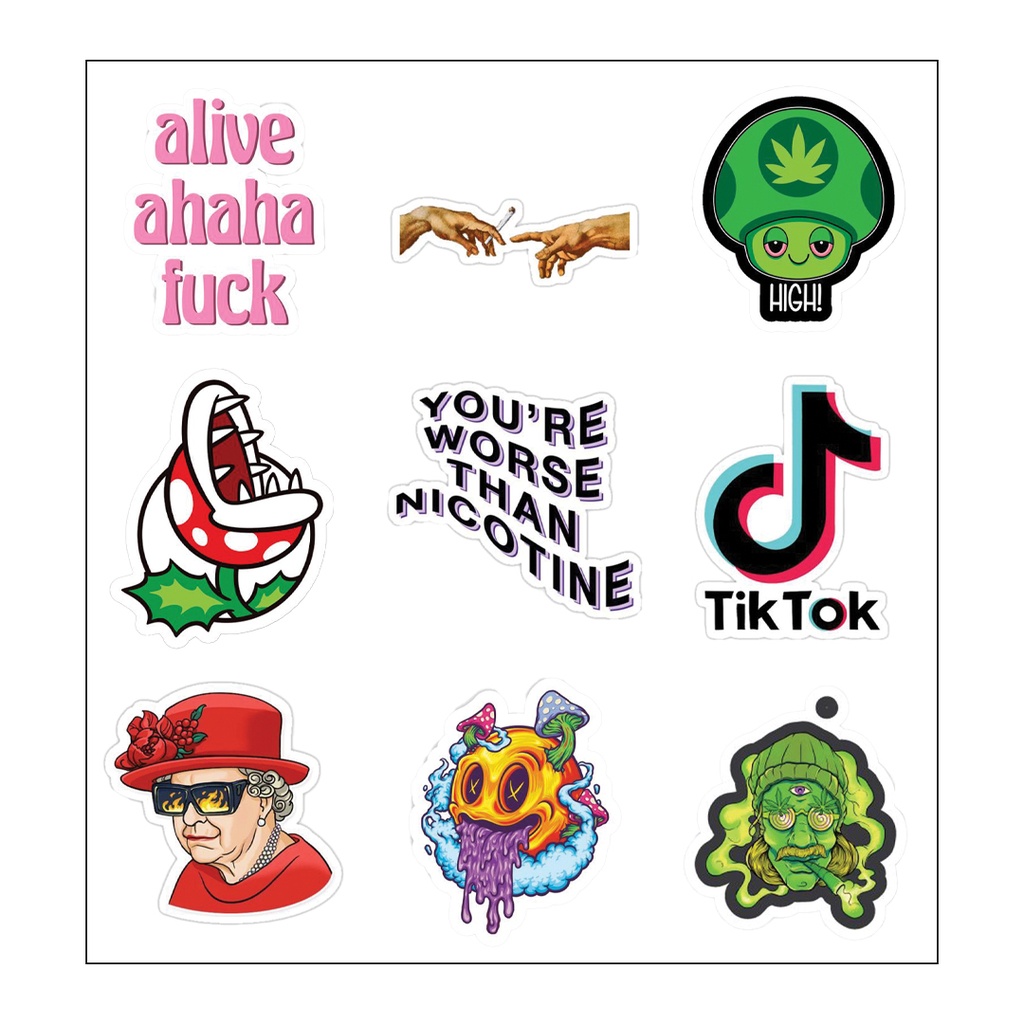 High Vinyl Sticker Pack Reusable &amp; Waterproof