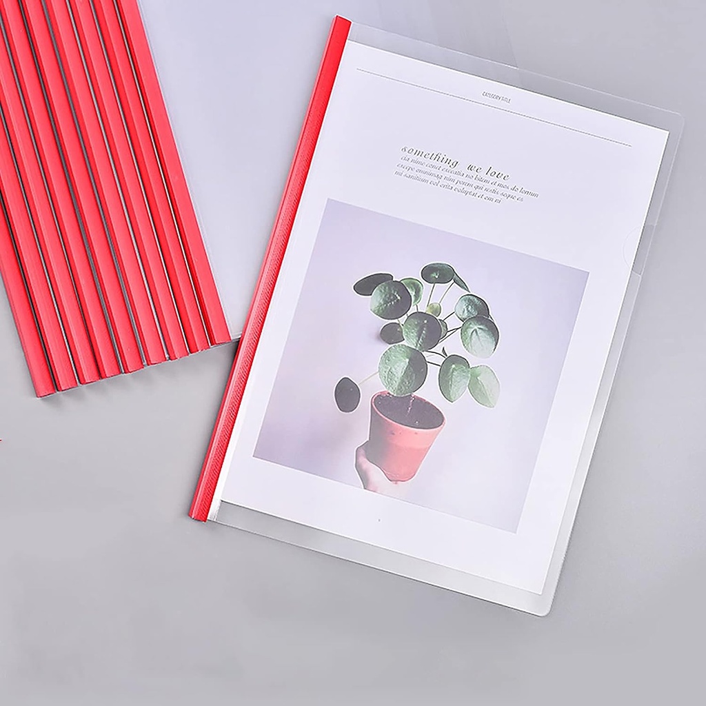 فايل بلاستيك شفاف بمسطرة لحفظ وتنظيم الأوراق والمستندات