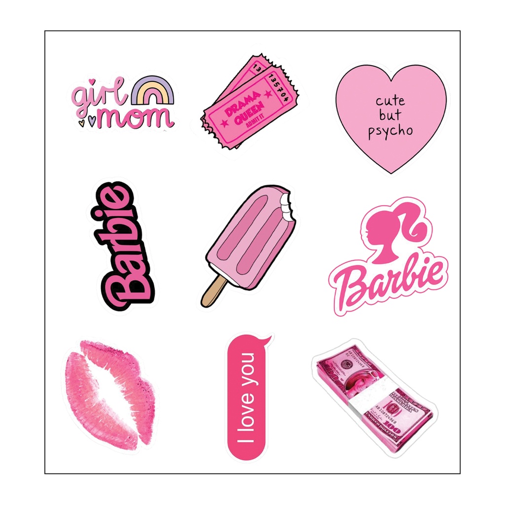 Barbie Vinyl Sticker Pack Reusable &amp; Waterproof