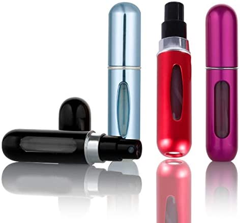 بخاخ عطر ميني قابل لاعادة التعبئة لشنط اليد والسفر والرحلات الوان مختلفة