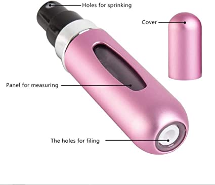 بخاخ عطر ميني قابل لإعادة التعبئة لشنط اليد والسفر والرحلات الوان مختلفة