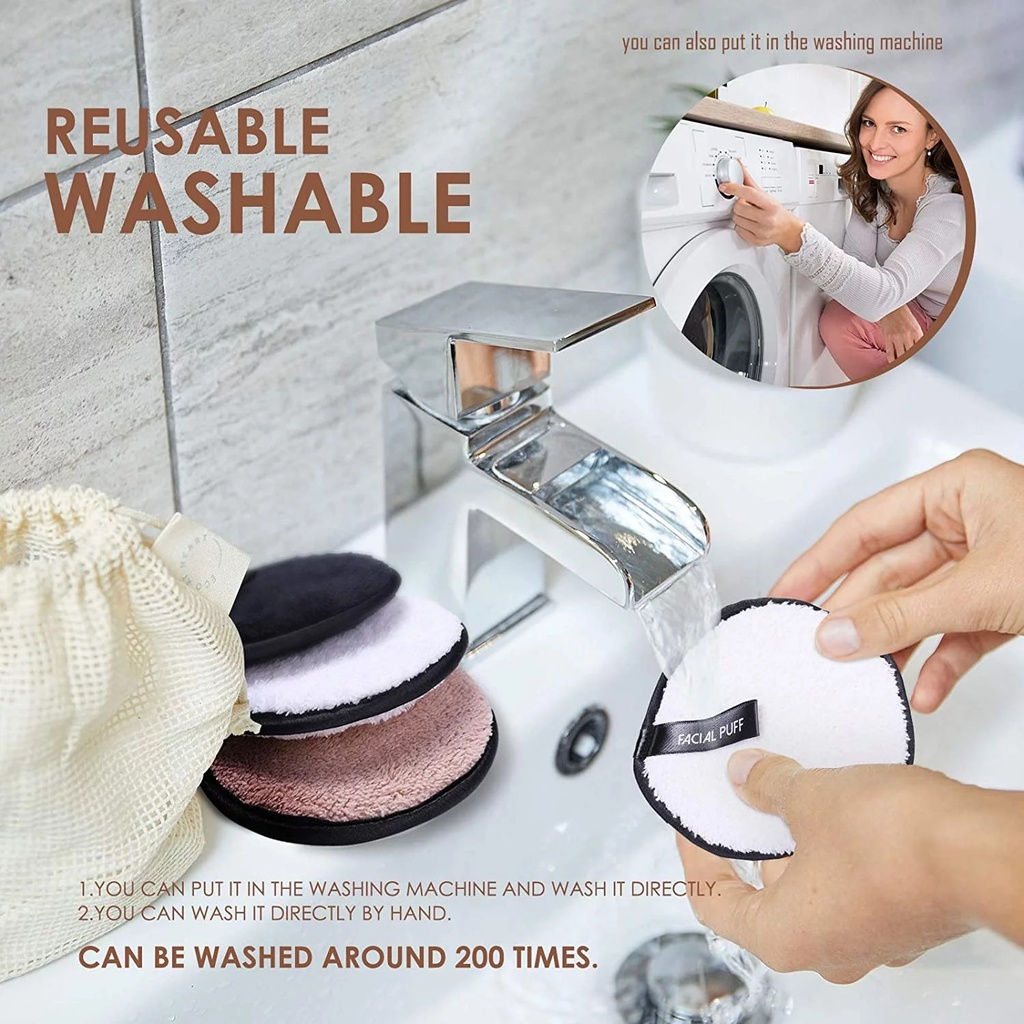 اسفنجة ازالة المكياج السحرية قابلة للغسيل لاعادة الاستخدام
