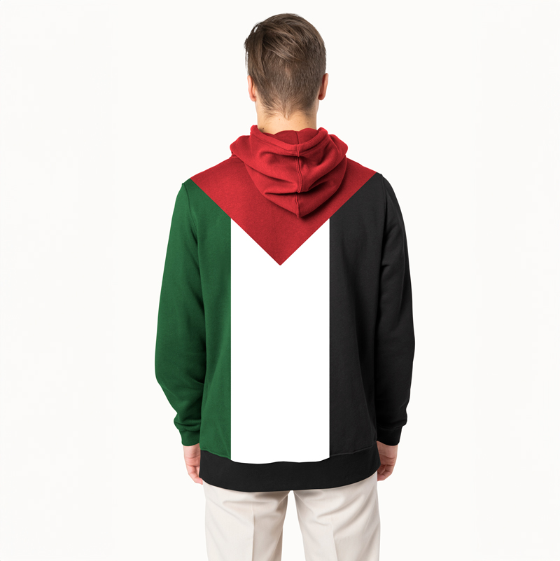 هودي علم فلسطين قطن مصري جميع المقاسات للرجال والنساء