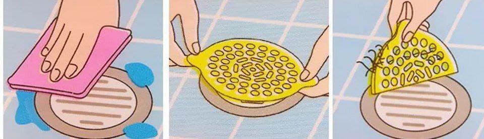 مصافة البلاعات اللاصقة لمنع انسداد الصرف 15 قطعة