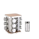 حامل توابل دوار 360 درجة مع 12 برطمان زجاجي