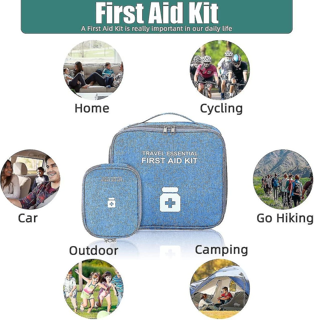 شنطة تنظيم ادوية واسعافات اولية ووتر بروف محمولة مقسمة من الداخل