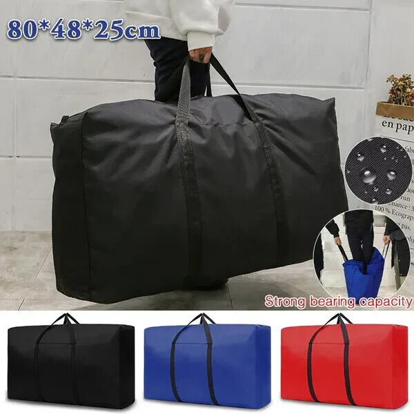 شنطة تخزين كبيرة  قابلة للطي للملابس والبطانيات والالحفة مع وسوسته  واتنين يد لسهولة الحمل والتنقل