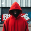 هودي اوفر سايز قطن بكابيشو باللون الاحمر ساده للرجال والنساء