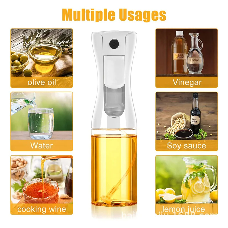 بخاخ زجاج 200 ملي لتوزيع الزيت والخل لعمل أكل صحي