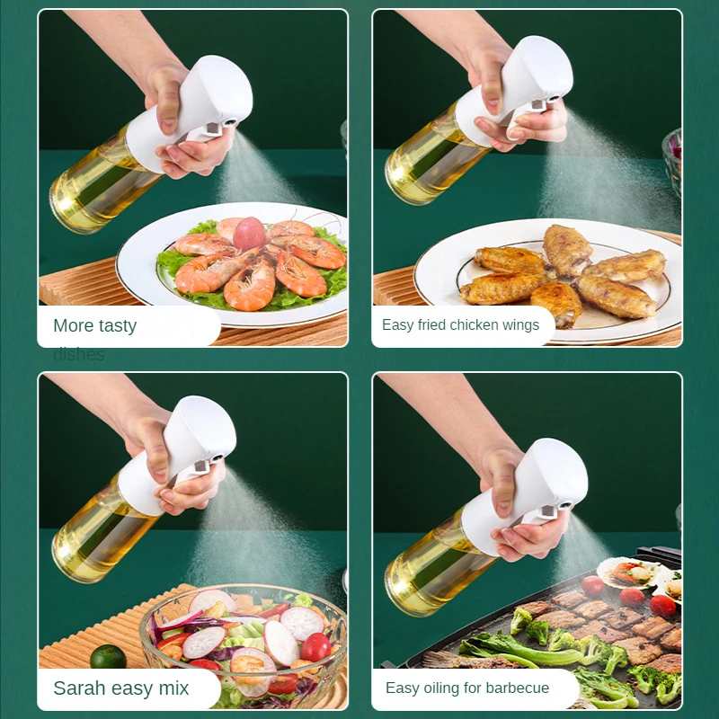 بخاخ زجاج 200 ملي لتوزيع الزيت والخل لعمل أكل صحي