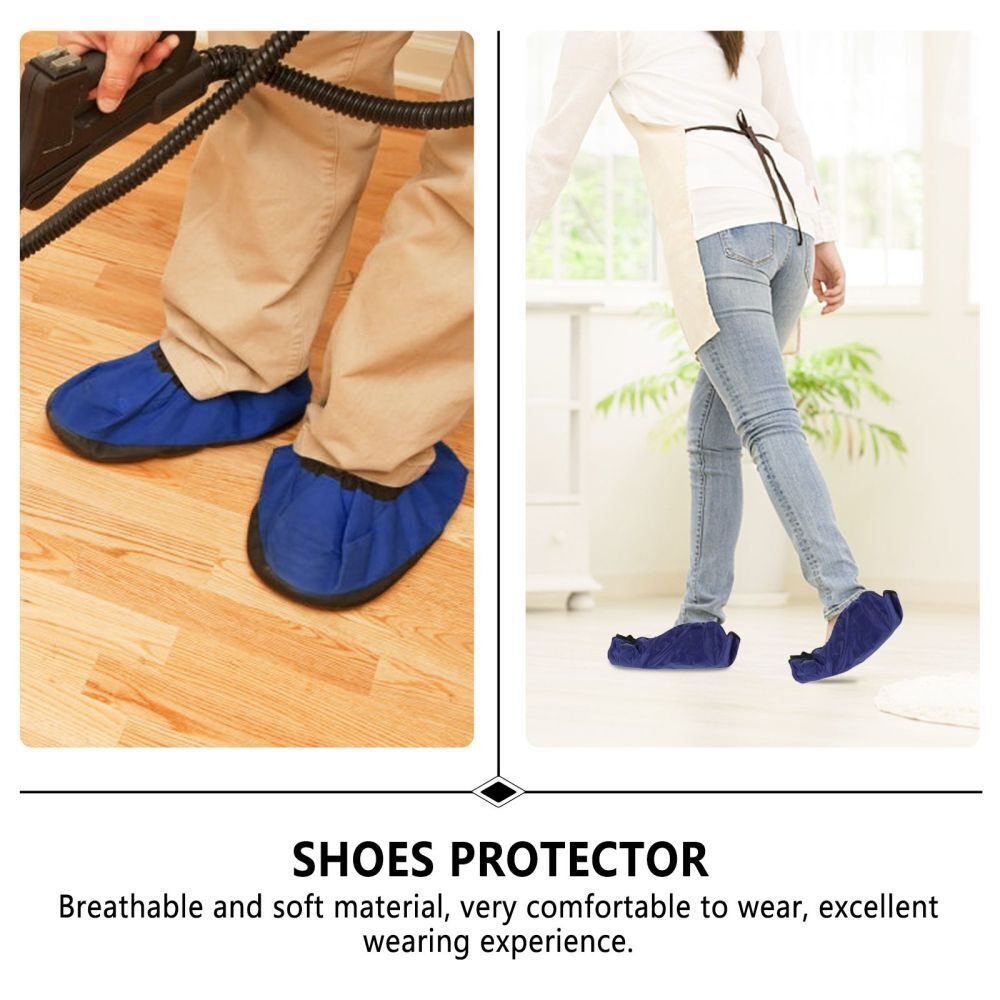 واقي احذية محمول قابل للطي بدون استخدام اليدين مقاوم للماء وقابلة لاعادة الاستخدام للسفر والعمال المنزليين و للمنزل