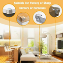 مجموعة حامي زوايا سليكون شفاف لحماية الاطفال من الاصابات الحادة 4 قطع