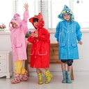 كوت وتربروف لحماية الاطفال من المطر والأتساخ بكابشوه وجيوب امامية برسومات مميزة قابل للطي