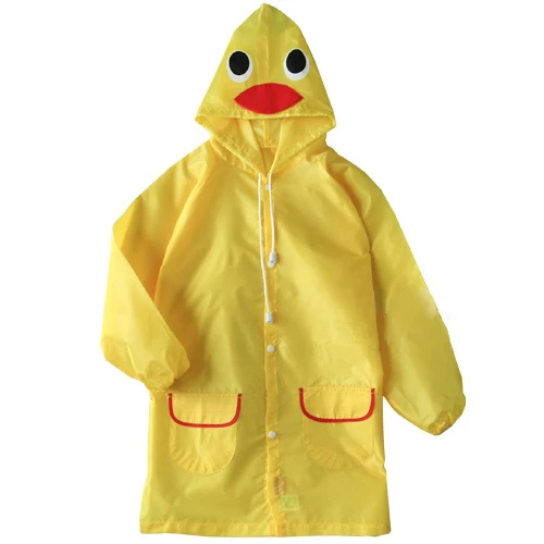 كوت وتربروف لحماية الاطفال من المطر والأتساخ بكابشوه رسومات مختلفة وجيوب امامية قابل للطي