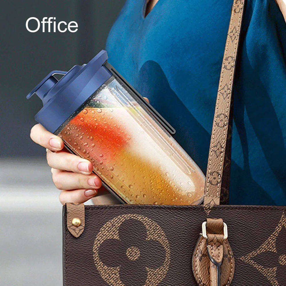 خلاط و مج فواكه وخضروات محمول يو اس بي 520 ملي لعمل العصائر والمشروبات الصحية