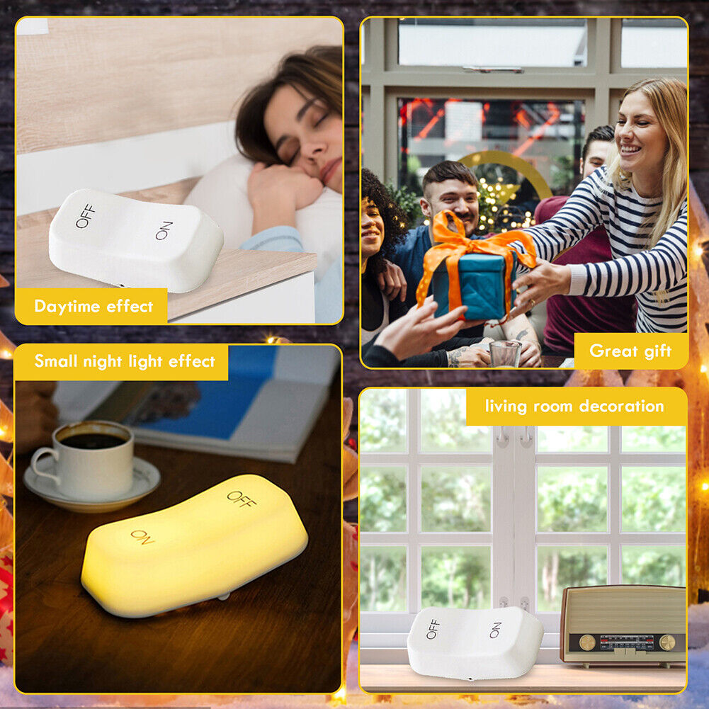 كشاف علي شكل مفتاح مع وضعين للضوء قابل للمس للفتح والغلق يعمل بالشحن باستخدام يو اس بي للسرير والمكتب