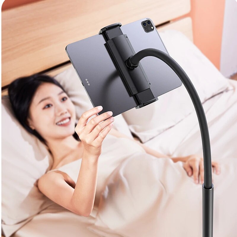 حامل موبايل وتابلت بقاعدة ثابته ومتينة مرن قابل للاطالة والدوران 360 درجة لمشاهدة الفيديوهات والافلام وعمل الاجتماعات