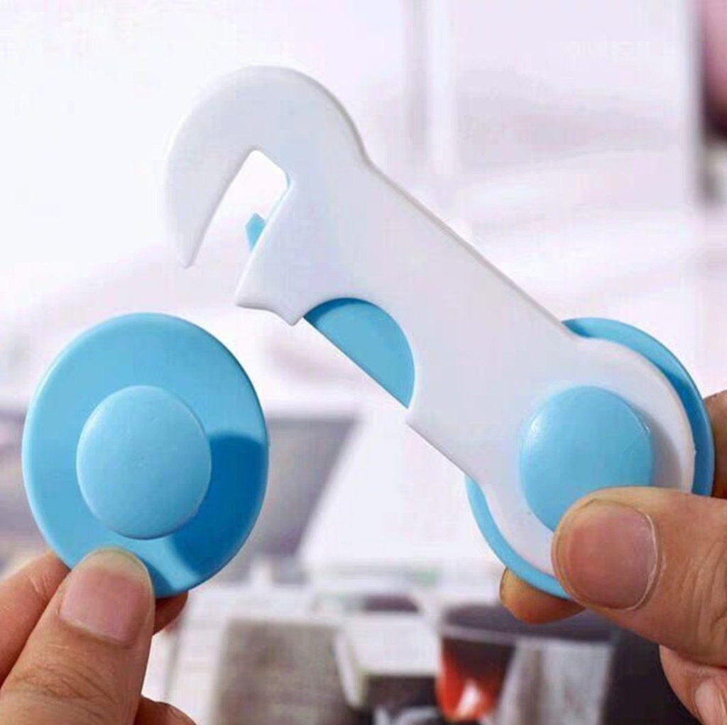 قفل أمان بلاستيك 2 قطعة لغلق الابواب والدواليب والأدراج لسلامة الاطفال