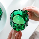 مجموعة اكواب زجاجية علي شكل صبار بيد 4 قطع لشرب و تقديم العصائر و المشروبات الساخنة