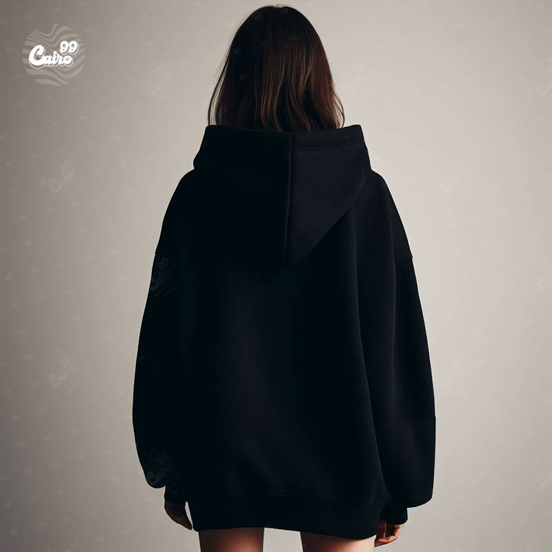 Yes, I am an Artist No, I Don't Want To Draw You هودي اوفر سايز قطن باللون الأسود