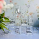 كوب قهوه  جود مورنينج بيركس شفاف 125 ملي لشرب و تقديم القهوة