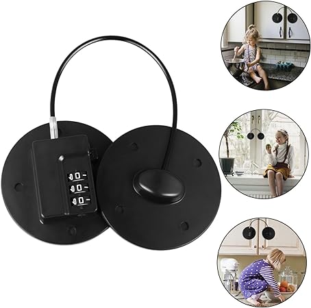 قفل أمان برقم سري لغلق الثلاجة والخزائن والدواليب والأدراج بلزق دبل فيس قوي