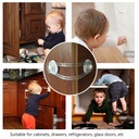 قفل امان لاصق شفاف لحماية الاطفال للتثبيت علي الثلاجة او الشباك او الابواب و الادراج