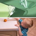 مجموعة حامي زوايا سيليكون بلزق دبل فيس للاثاث لحماية مثالية للاطفال من التصادم 4 قطع