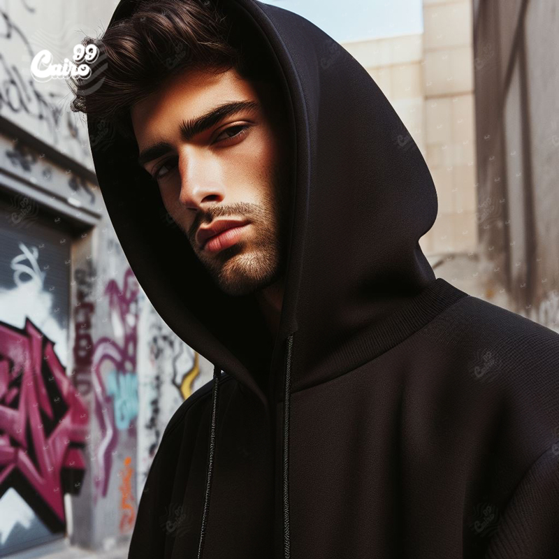 Limited Edition هودي اوفر سايز قطن باللون الابيض