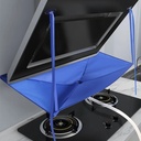 غطاء تنظيف التكييف وشفاط البوتجاز من الزيوت والغبار ووتر بروف مع انبوب للتصريف بتصميم معلق بلون ازرق