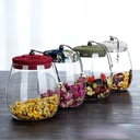 بطرمان 1000ملي بيضاوي بغطاء محكم الغلق مغطي بقماش مزخرف لحمل وتنظيم الكاندي والبلح في المطبخ او علي السفرة