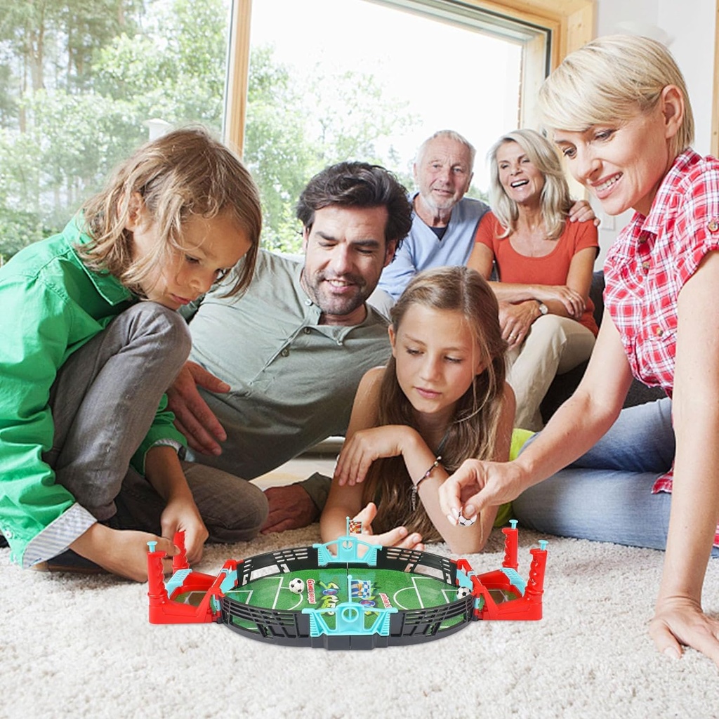 لعبة ملعب كرة القدم تفاعلية مصممة لفردين عبارة عن ملعب كرة قدم و6 قطع من الكرة للاطفال والكبار