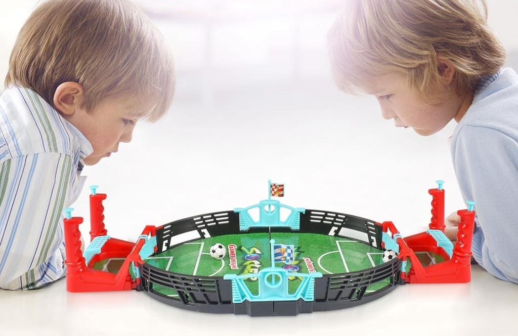 لعبة ملعب كرة القدم تفاعلية مصممة لفردين عبارة عن ملعب كرة قدم و6 قطع من الكرة للاطفال والكبار